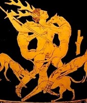 Actaeon turned into a deer and eaten by his hounds